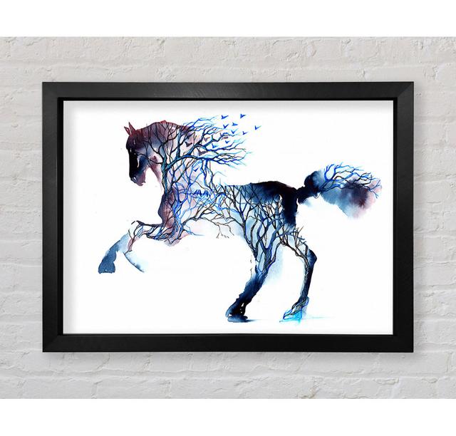 Horse Branches - Single Picture Frame Art Prints Bright Star Size: 84.1cm H x 118.9cm W x 3.4cm D on Productcaster.