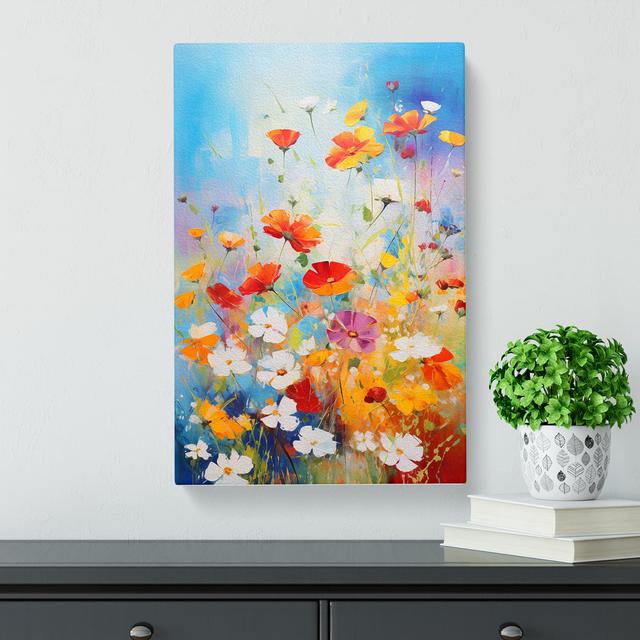 Wildflowers Action Painting No.3 - No Frame Print Marlow Home Co. Size: 60cm H x 40cm W x 3cm D on Productcaster.