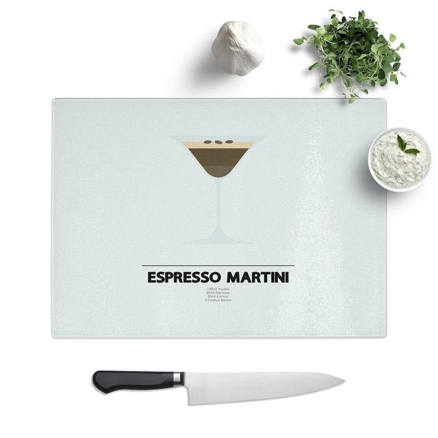 Espresso Martini Cocktail Chopping Board East Urban Home Size: 0.4cm H x 20cm W x 28.5cm L on Productcaster.