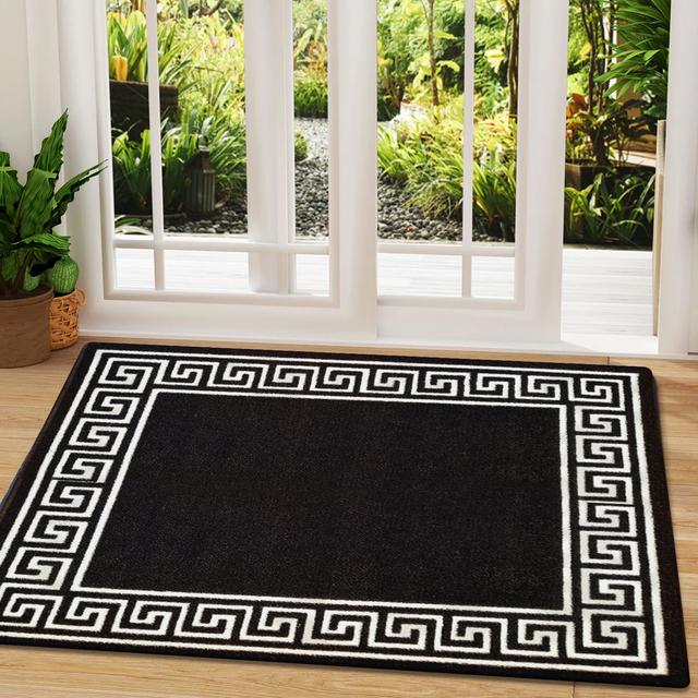 Black/white Area Rug BEACHSIDE HOME DECORE LTD Rug Size: Rectangle 60 x 110cm on Productcaster.