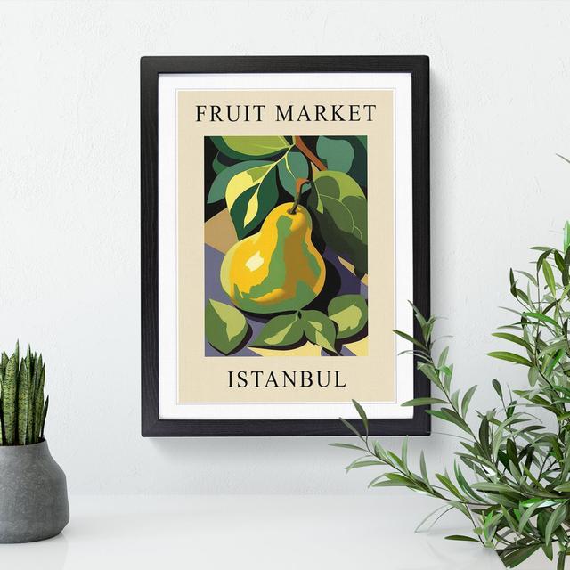 Pear Istanbul Fruit Market Exhibition Happy Larry Size: 46cm H x 34cm W x 2cm D on Productcaster.