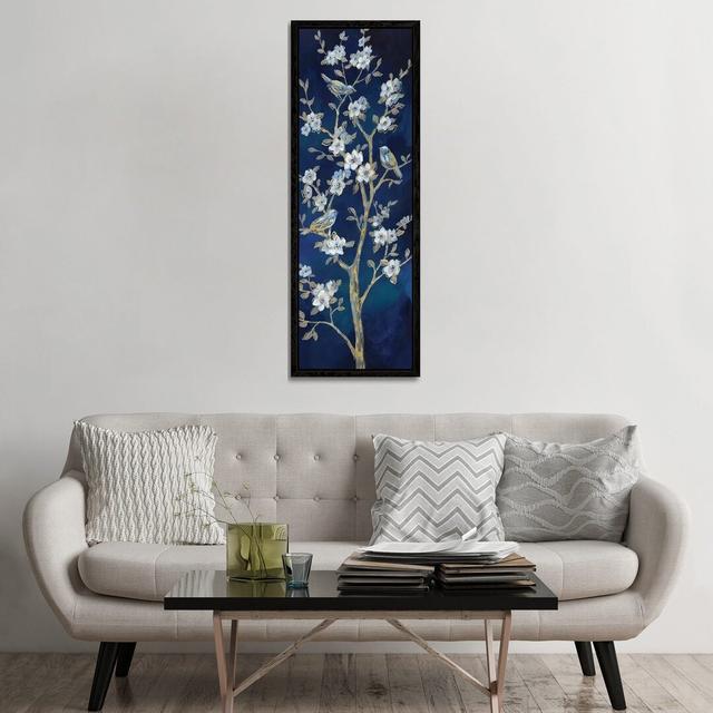 Indigo Spring II by Nan - Panoramic Painting Print on Canvas 17 Stories Size: 152.4cm H x 50.8cm W x 3.81cm D, Format: Black Framed Canvas on Productcaster.