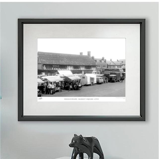 'Biggleswade, Market Square C1955' - Picture Frame Photograph Print on Paper The Francis Frith Collection Size: 60cm H X 80cm W x 2cm D on Productcaster.