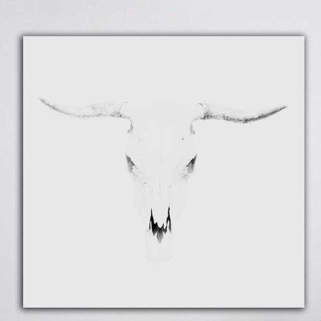 "Bleached Horns" Graphic Art Wrapped on Canvas East Urban Home Size: 61cm H x 61cm W x 3.81cm D on Productcaster.