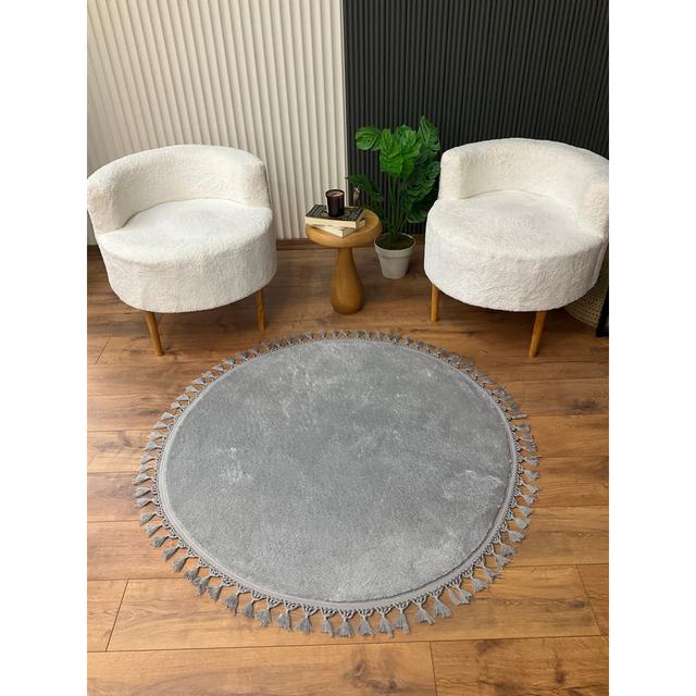 Wilton Machine Woven / Power Loomed Grey Area Rug Fairmont Park Rug Size: Round 120cm on Productcaster.