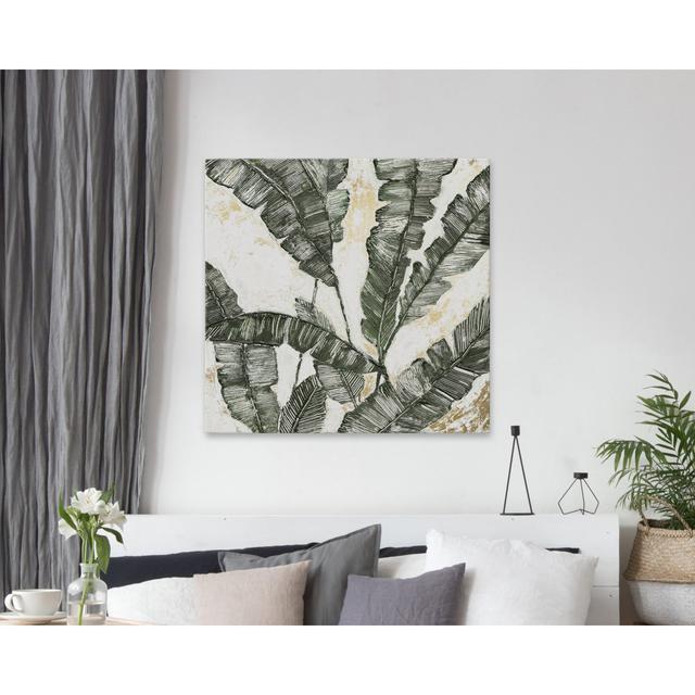 'Green Leaf II' Acrylic Painting Print on Wrapped Canvas East Urban Home Size: 122cm H x 122cm W on Productcaster.