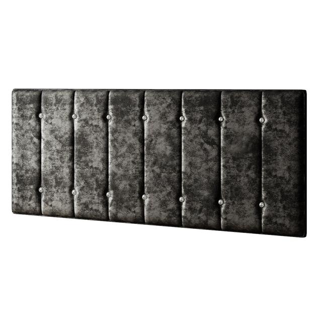 Chih Upholstered Headboard Fairmont Park Size: Single (3'), Colour: Black on Productcaster.