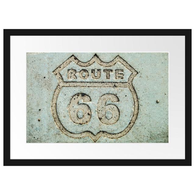 Gerahmtes Poster Route 66 East Urban Home Größe: 40 cm H x 55 cm B on Productcaster.