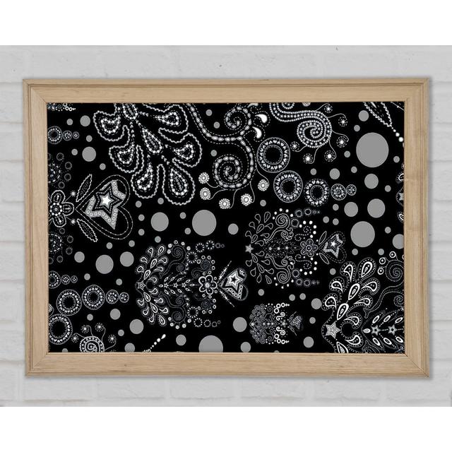 Bloom Explosion Blue - Single Picture Frame Art Prints Bright Star Size: 42cm H x 59.7cm W x 1.5cm D on Productcaster.