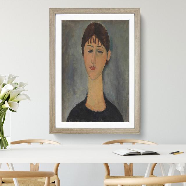 Portrait of a Woman Vol.2 by Amedeo Modigliani - Picture Frame Painting East Urban Home Size: 36cm H x 27cm W x 2cm D, Frame Option: Oak Framed on Productcaster.