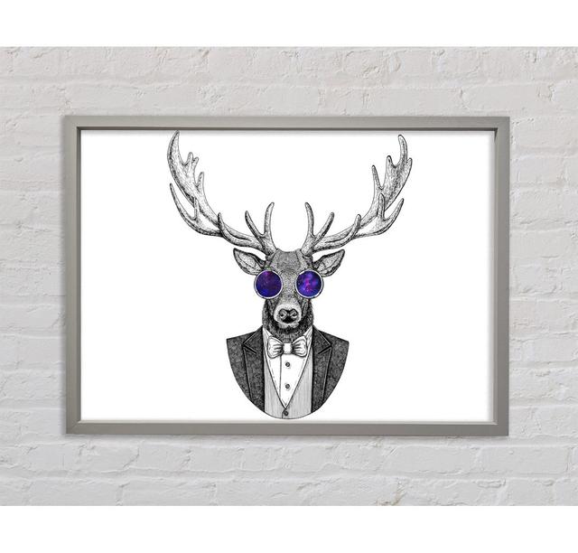 Glasses Deer Framed Print Bright Star Size: 84.1cm H x 118.9cm W on Productcaster.