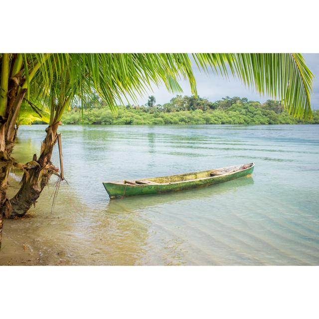 Empty Boat on Beach by Greenreynolds - Wrapped Canvas Photograph Breakwater Bay Size: 61cm H x 91cm W on Productcaster.