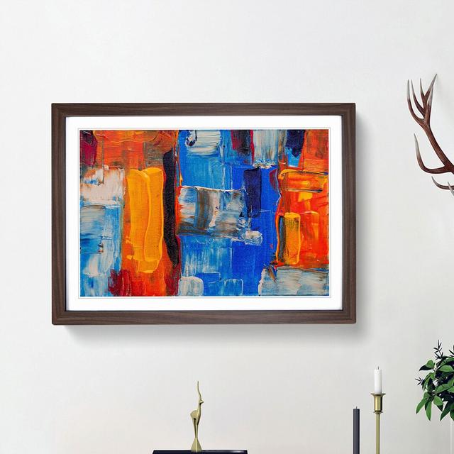 Abstract Art Painting Vol.436 by S.Johnson - Picture Frame Painting Print East Urban Home Size: 36cm H x 48cm W x 2cm D, Frame Option: Walnut Framed on Productcaster.