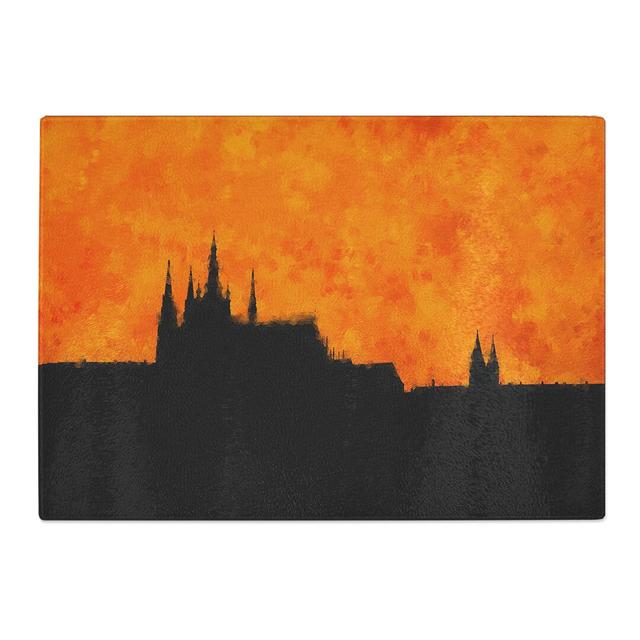 Prague Castle Painting Chopping Board East Urban Home Size: 0.4cm H x 20cm W x 28.5cm L on Productcaster.