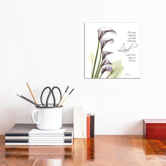 Calla Lilies Remember by Albert Koetsier - Wrapped Canvas Painting Ebern Designs Size: 45.72cm H x 45.72cm W x 1.91cm D on Productcaster.