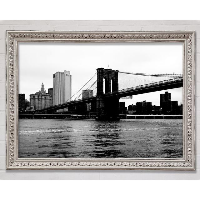 The View Of New York Under Brooklyn Bridge - Print Bright Star Size: 21cm H x 29.7cm W x 3cm D on Productcaster.