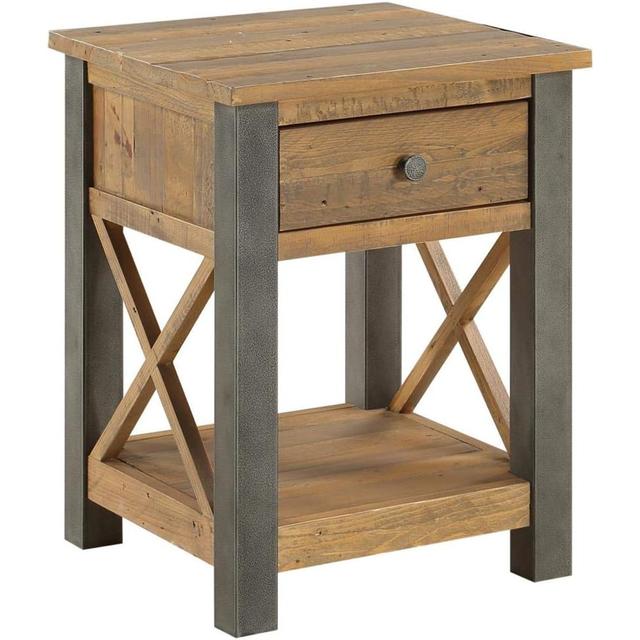 Gowanda Solid Wood End Table Union Rustic on Productcaster.