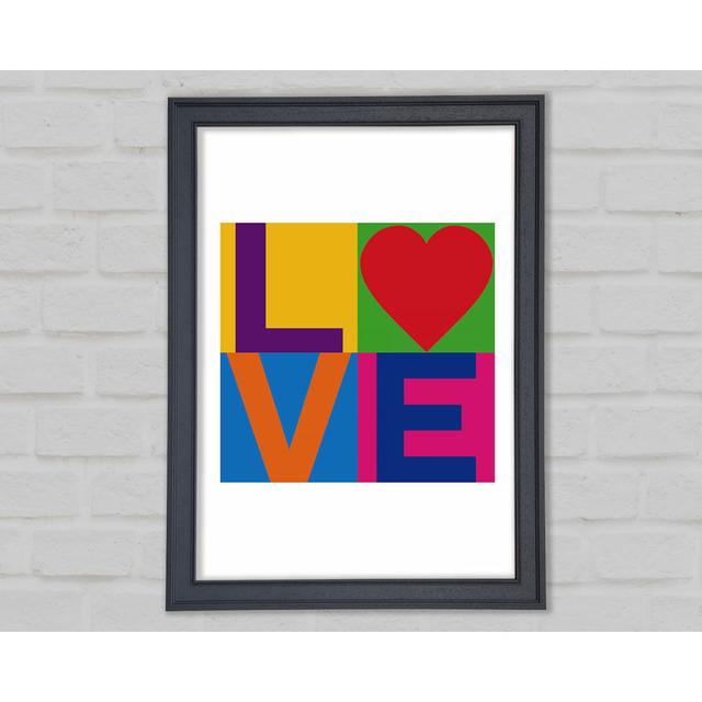 Love Colours Framed Print Ebern Designs Format: Grey Framed Paper, Size: 29.7cm H x 42cm W x 1.5cm D on Productcaster.