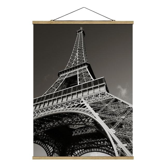 Stoffbild Eiffel Tower Ebern Designs Größe: 66,4 cm H x 50 cm B x 0,3 cm T on Productcaster.