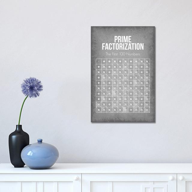 Prime Factorization Chart by GetYourNerdOn - Wrapped Canvas Graphic Art Happy Larry Size: 45.72cm H x 30.48cm W x 1.905cm D on Productcaster.