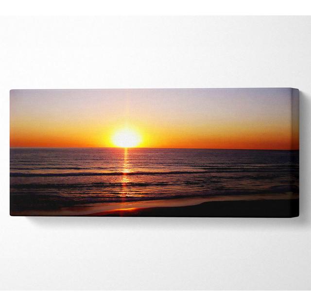 Sunrays Over Ocean Panoramic Canvas Highland Dunes Size: 50.8cm H x 121.9cm W x 10cm D on Productcaster.