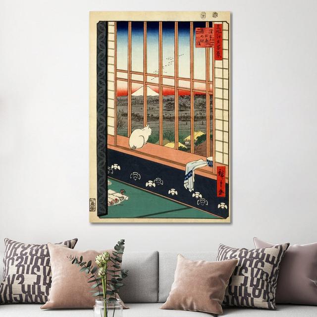 Askusa Tanbo Torinomachi Mode (Asakusa Ricefields And Torinomachi Festival) by Utagawa Hiroshige - Wrapped Canvas Painting ClassicLiving Size: 152.4cm on Productcaster.