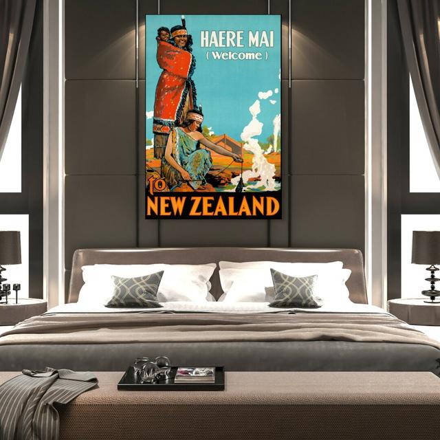 'New Zealand' Graphic Art on Wrapped Canvas East Urban Home Size: 76.2 cm H x 50.8 cm W on Productcaster.