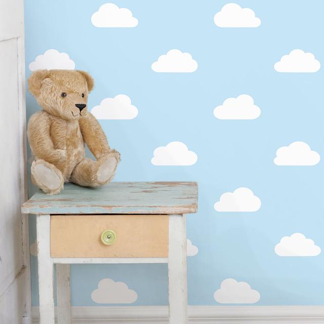 Clouds Semi-Gloss Wallpaper Roll East Urban Home Size: 2.88m x 190cm, Materialqualität: Standard (110g/m²) on Productcaster.