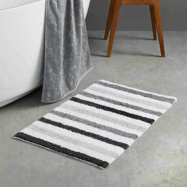 Rectangle Bath Mat Fusion Colour: Grey on Productcaster.