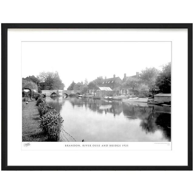 'Brandon, River Ouse and Bridge 1925' - Picture Frame Photograph Print on Paper The Francis Frith Collection Size: 40cm H x 50cm W x 2.3cm D on Productcaster.