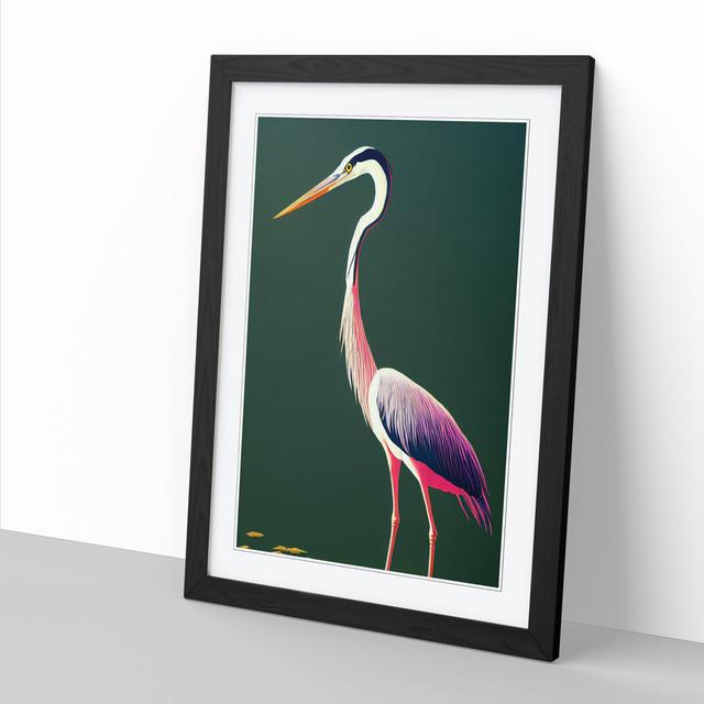 Glynell Heron View - Single Picture Frame Graphic Art Pergo Classics Size: 34cm H x 25cm W x 2cm D, Frame Colour: Black on Productcaster.