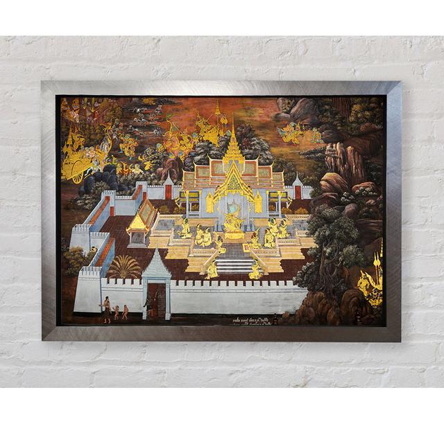 Indian Temple - Print Latitude Vive Size: 84.1cm H x 118.9cm W x 3.4cm D, Format: Ventura Black Framed Paper on Productcaster.