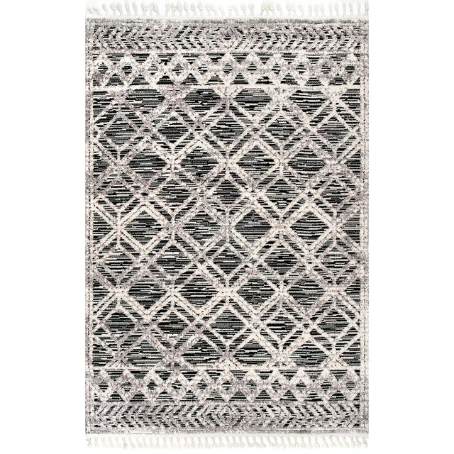 Rachelle Grey/White Rug Blue Elephant Rug Size: Rectangle 3' x 5' 7" on Productcaster.