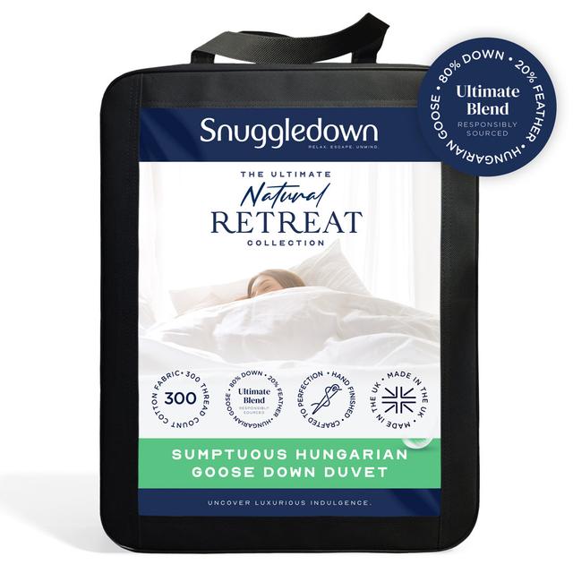 Retreat Sumptuous Goose Down 13.5 Tog Duvet Snuggledown Size: Super King on Productcaster.