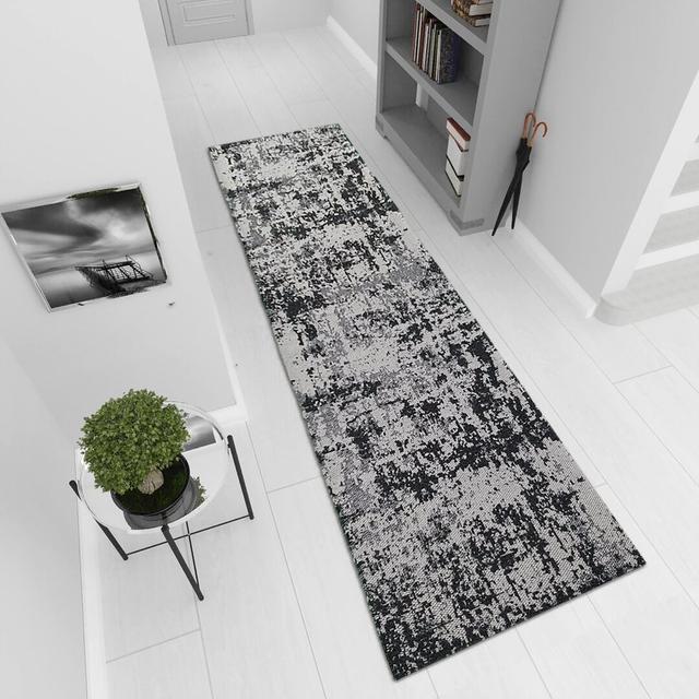 McGovern Flatweave Cotton Grey/Black Rug World Menagerie on Productcaster.