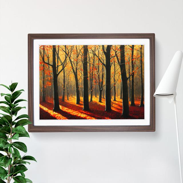 Intense Autumn Forest - Picture Frame Graphic Art Alpen Home Size: 34cm H x 46cm W x 2cm D, Frame Colour: Walnut Framed on Productcaster.