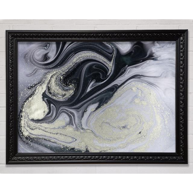 Marble Paint Texture - Print Ivy Bronx Format: Black Framed Paper, Size: 42cm H x 59.7cm W x 3cm D on Productcaster.