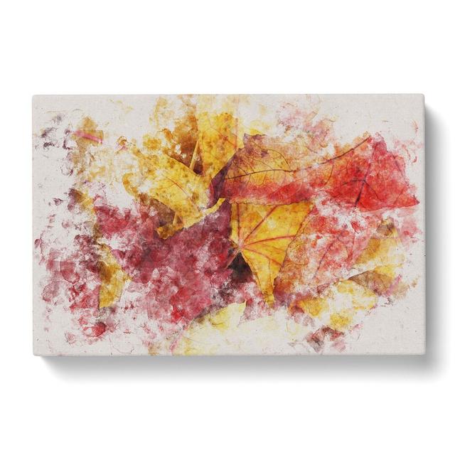 Autumn Leaves Vol.1 Watercolour East Urban Home Size: 40cm H x 60cm W x 3cm D on Productcaster.