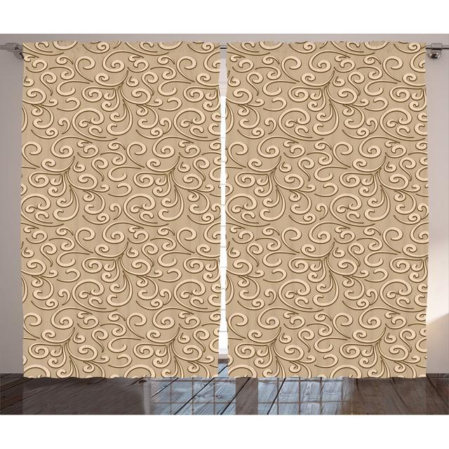 Gardinen-Set mit Stangendurchzug, halbtransparent (Set of 2) East Urban Home Panel-Größe: 280 cm B x 175 cm T on Productcaster.