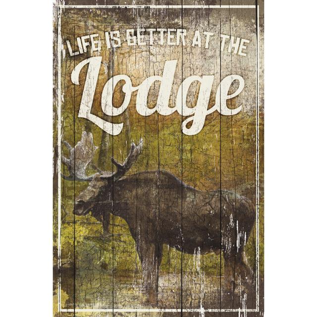 Better Lodge Moose 3 - Wrapped Canvas Graphic Art Alpen Home Size: 91cm H x 61cm W x 3.8cm D on Productcaster.