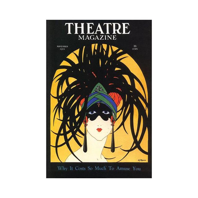 1920S Theatre Magazine Cover Happy Larry Format: Wrapped Canvas, Size: 66.04cm H x 45.72cm W x 1.91cm D on Productcaster.