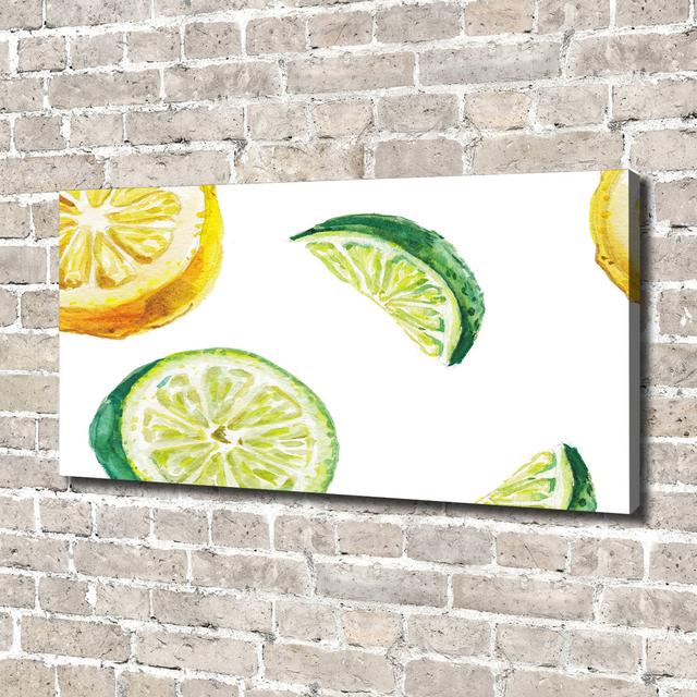 Lemon and Lime - Wrapped Canvas Art Prints Rosalind Wheeler on Productcaster.