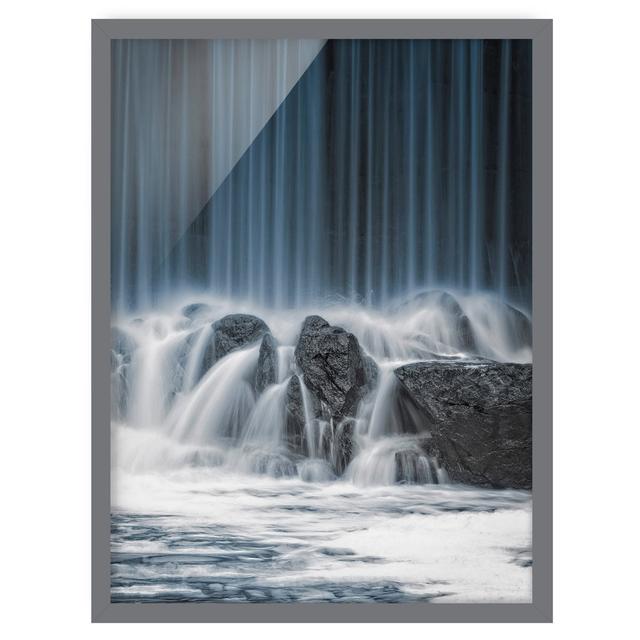 Waterfall in Finland - Picture Frame Graphic Art Alpen Home Size: 100cm H x 70cm W x 2cm D, Frame Option: Grey Framed on Productcaster.