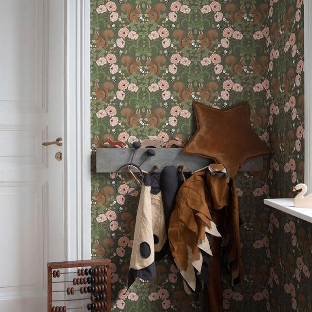 Cassiopeia 10m x 53cm Matte Wallpaper Roll Ophelia & Co. Colour: Green on Productcaster.