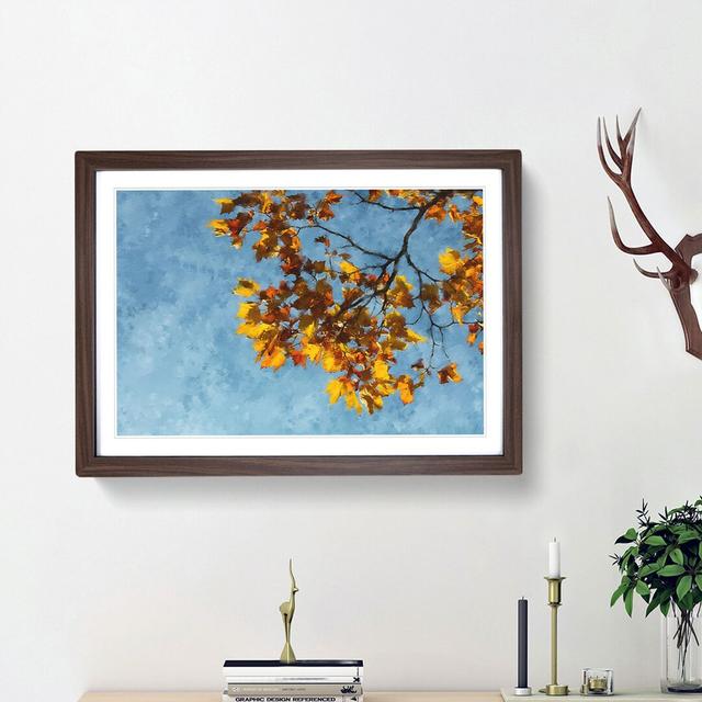 Golden Leaves of the Sycamore Tree - Picture Frame Painting Print East Urban Home Size: 33cm H x 45cm W x 2cm D, Frame Option: Walnut Framed on Productcaster.