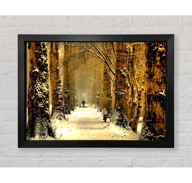 Beautiful Tree Passage Winter - Single Picture Frame Art Prints Bright Star Size: 100cm H x 141.4cm W x 3.4cm D on Productcaster.