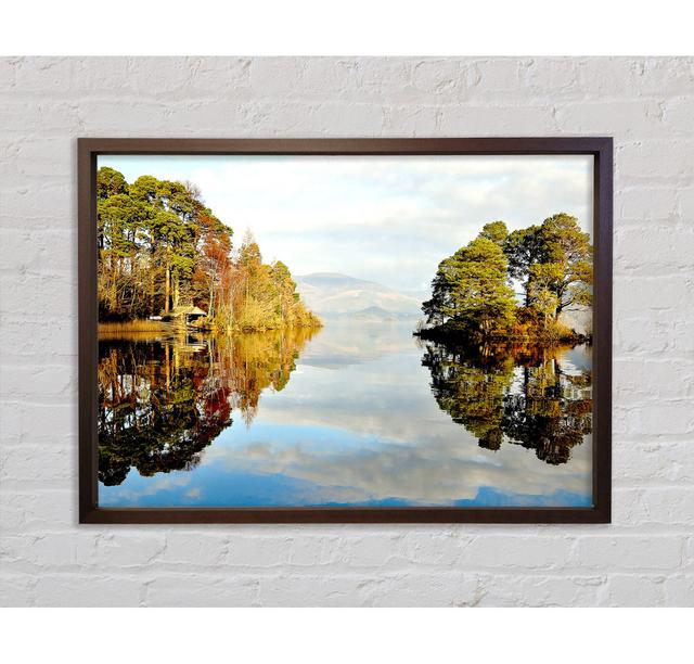 River Island Framed Print House of Hampton Size: 100cm H x 141.4cm W x 3.3cm D, Format: Dark Grey Framed Canvas on Productcaster.