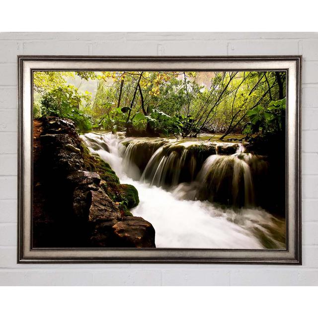 Where The Waterfall Flows Framed Print Union Rustic Size: 84.1cm H x 118.9cm W on Productcaster.