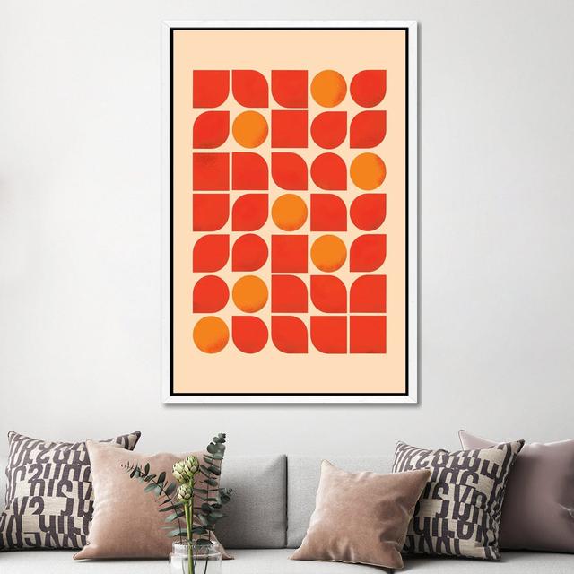 Fun Mid Century Geometry by Show Me Mars - Gallery-Wrapped Canvas Giclée on Canvas Corrigan Studio Size: 152.4cm H x 101.6cm W x 3.81cm D, Format: Whi on Productcaster.