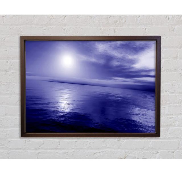 Reflecting Rays Blue Purple 02 - Single Picture Frame Art Prints on Canvas Bright Star Size: 84.1cm H x 118.9cm W on Productcaster.